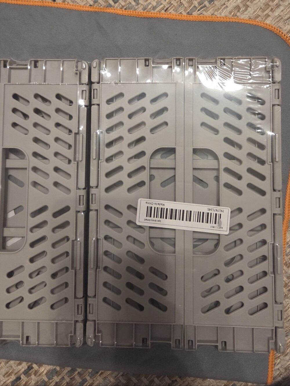 2 Small Gray Foldable Plastic Organizer Panel - Versatile Storage Insert